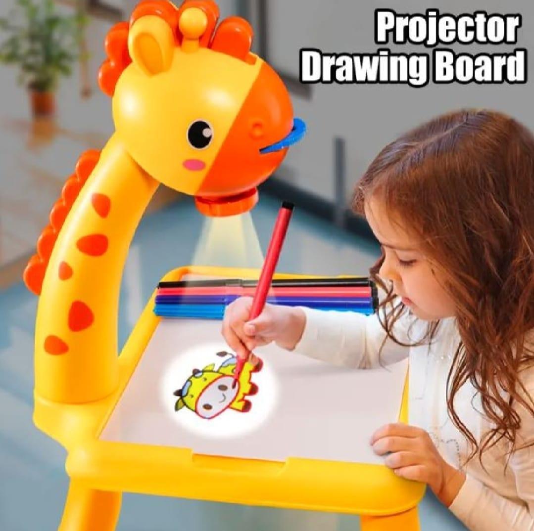 LED Projection Drawing Board for Kids Yellow – 3-in-1 Creative Learning & Art Toy