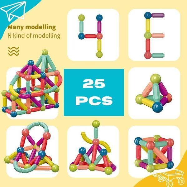 Magnetic Sticks Building Toy for Kids – Safe Educational Construction Play Set