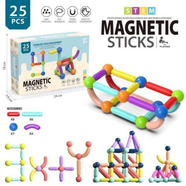 Magnetic Sticks Building Toy for Kids – Safe Educational Construction Play Set