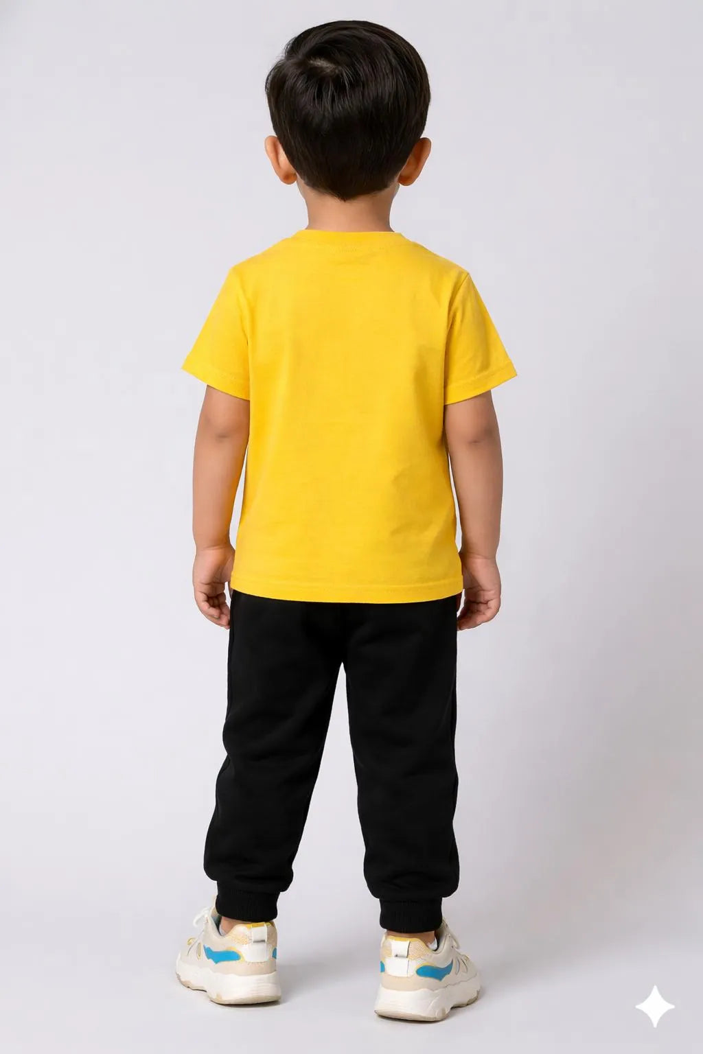 Kids Printed Tracksuit Yellow & Black – 2-Piece Outfit for Boys & Girls 1–12 Years