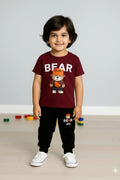 Bear Print 2-Piece Tracksuit for Kids 1–12 Years – Cute Casual Outfit for Boys & Girls