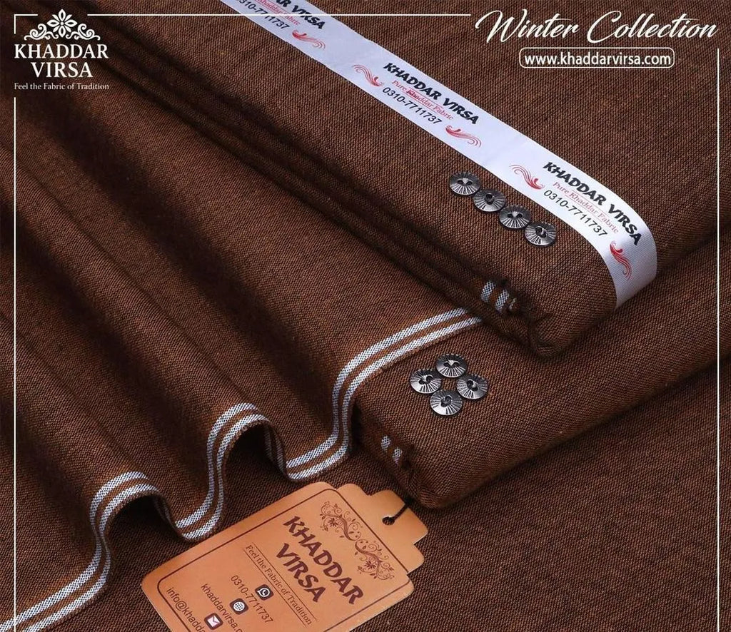 Winter Khaddar Suit for Men – Premium Durable Brown  Shalwar Kameez