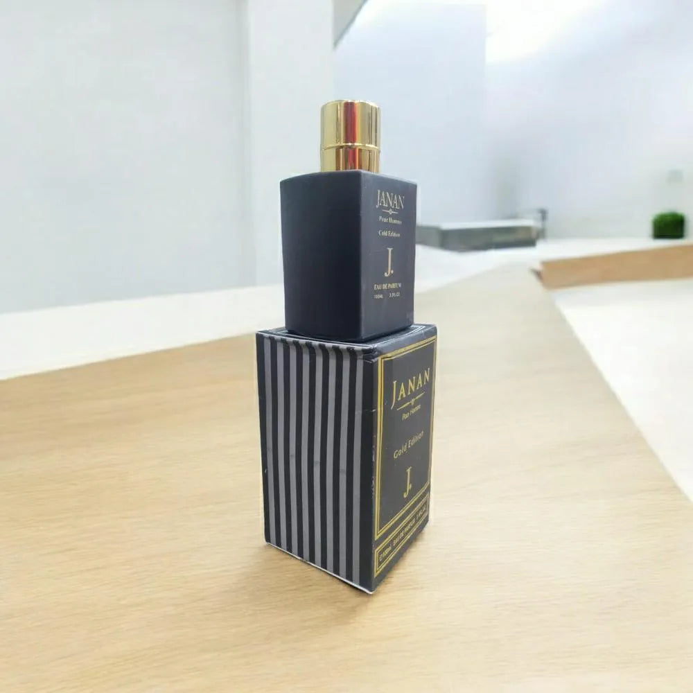 Janan Gold Edition Unisex Perfume 100ML – Premium Long Lasting Fragrance Black Bottle