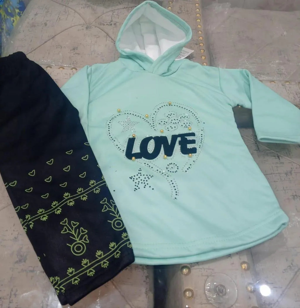 Fleece 2-Piece Set for Girls 1–5 Years – Warm Winter Outfit for Kids
