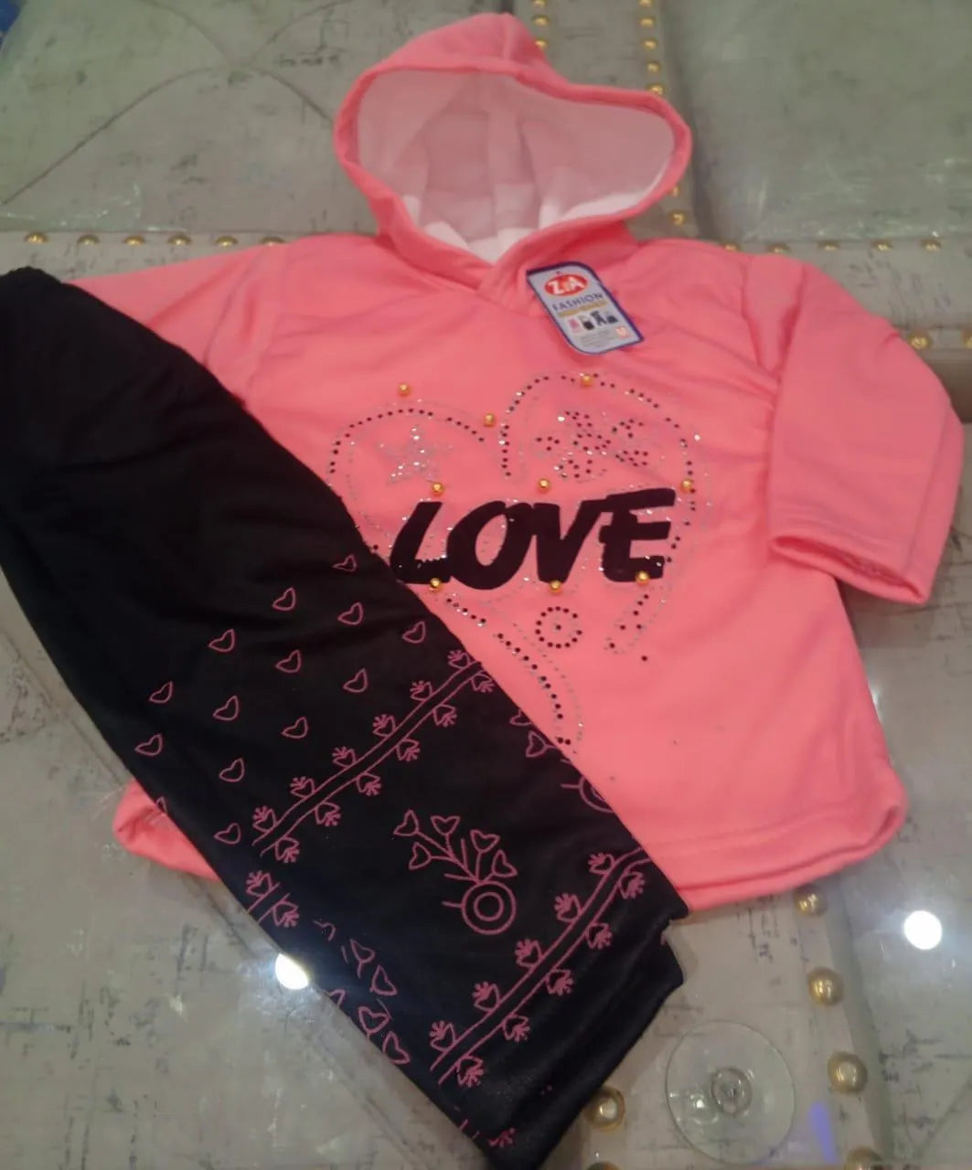Fleece 2-Piece Set for Girls 1–5 Years – Warm Winter Outfit for Kids