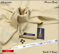 Men's Ivory Wash N Wear Plain Suit – Premium Unstitched Shalwar Kameez Fabric