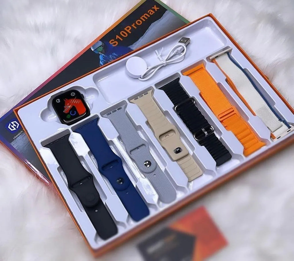 7-in-1 Smart Watch with 7 Interchangeable Straps – Bluetooth Fitness Tracker for Men & Women