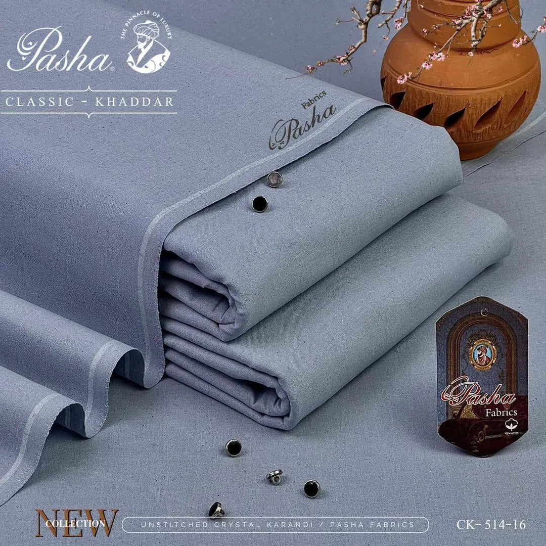 Blue Khaddar Men Suit Winter Unstitched – Premium Fabric with 8 Buttons