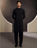 Men's Black Boski Plain Suit | Premium Stitched Winter Shalwar Kameez