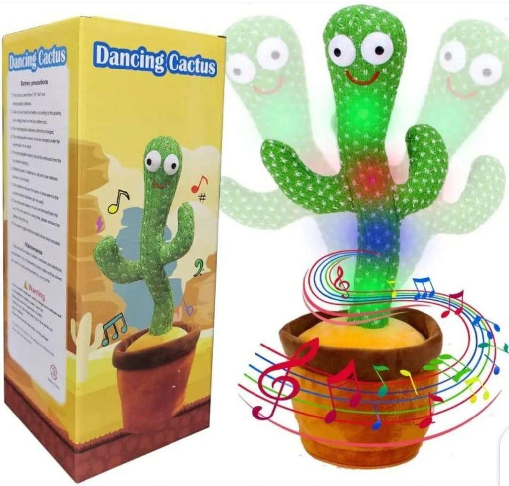 Dancing Cactus Plush Toy with LED Lights & Music – Interactive Toy for Kids 1–10 Years
