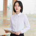 Women's Slim Fit Business Shirt – Short Sleeve Cotton Office Blouse