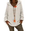 Women's Plus Size Hoodie Sweater – Casual Cotton Blend Pullover Sweatshirt