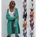 Women's Long Knitted Cardigan – Casual Autumn Winter Open Front Sweater