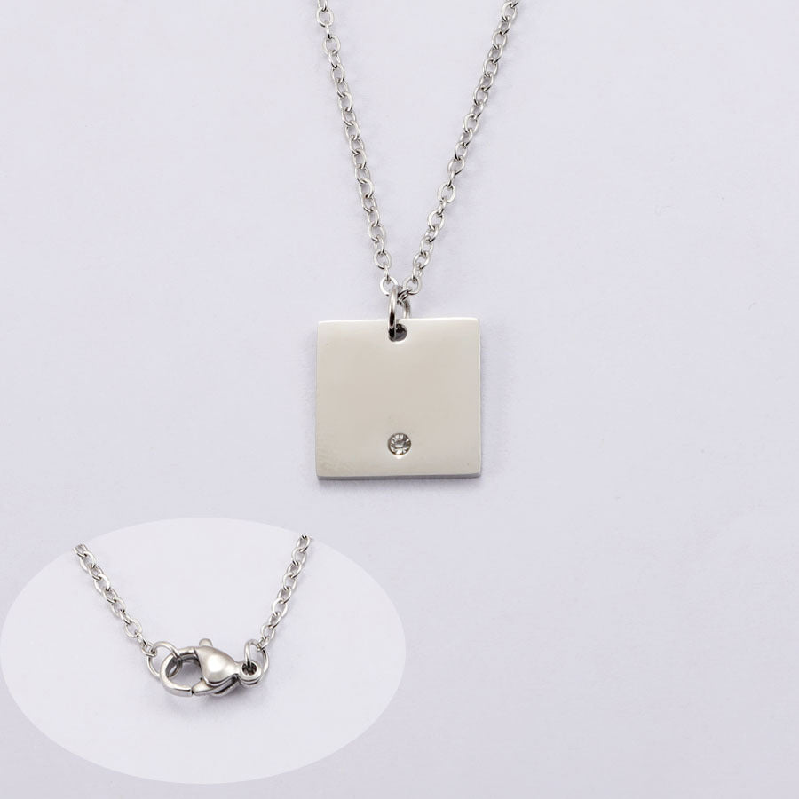 Stainless Steel Round Diamond Necklace Set of 3 for Women – Elegant Layered Jewelry