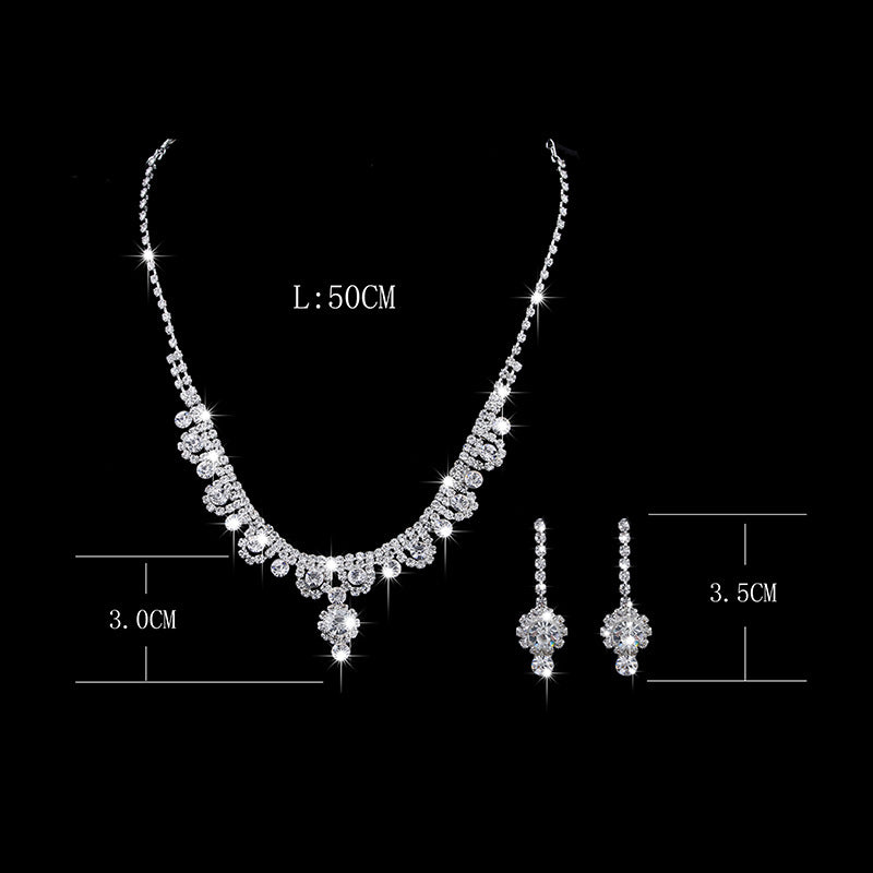 Premium Water Diamond Jewelry Set for Women – Luxury Necklace & Earrings Set