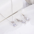 Zirconium Earrings & Necklace Set for Women – Elegant Crystal Jewelry Set