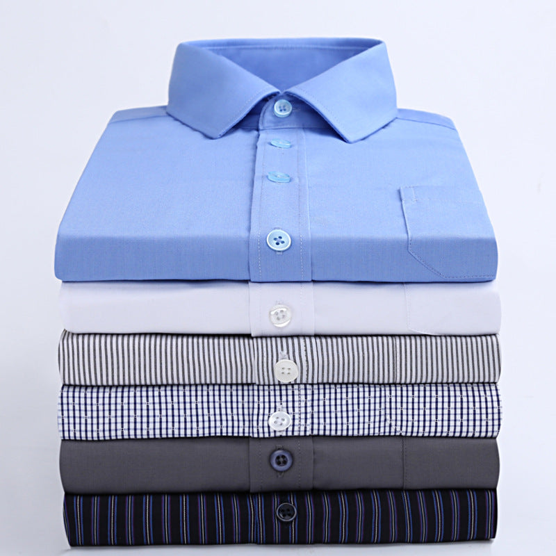 Men's Plus Size Business Shirt | Loose Fit Long Sleeve Shirt in 6 Colors