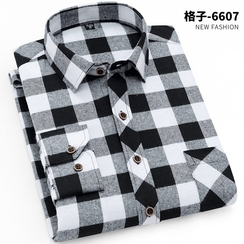 Men's Plaid Long Sleeve Shirt | Casual Autumn Button-Down Shirt