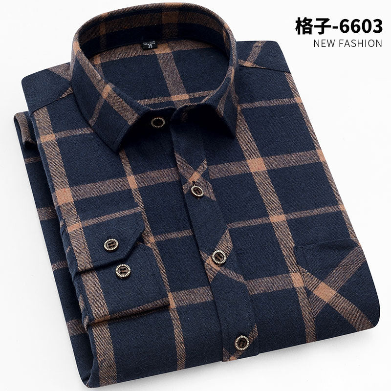 Men's Plaid Long Sleeve Shirt | Casual Autumn Button-Down Shirt