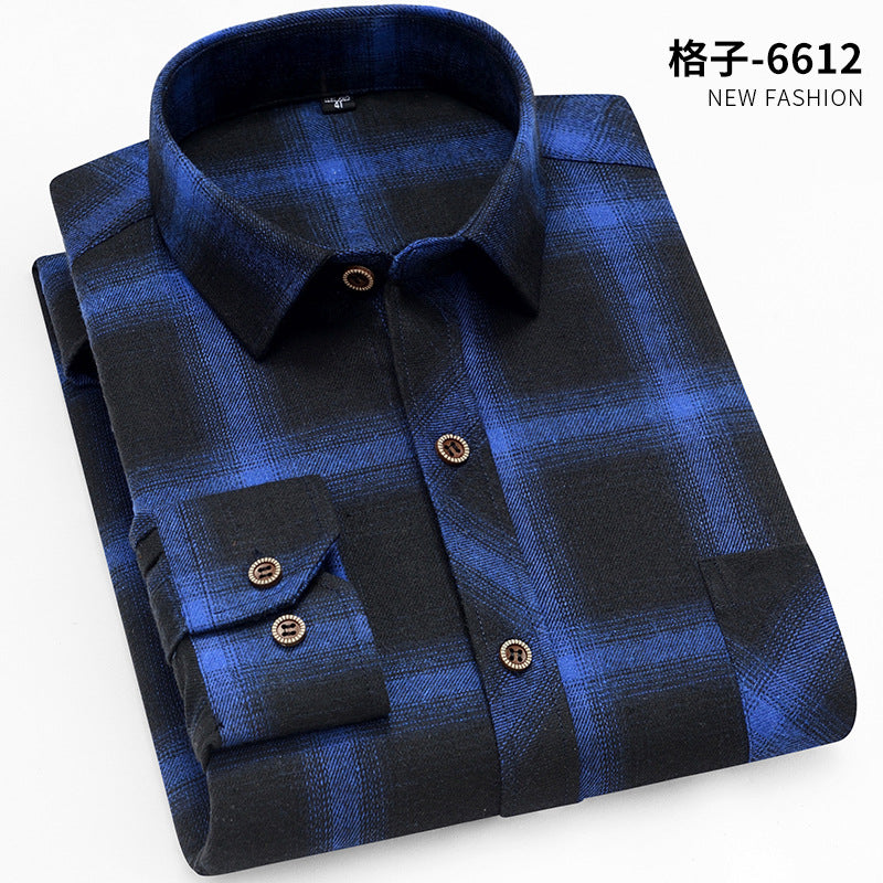 Men's Plaid Long Sleeve Shirt | Casual Autumn Button-Down Shirt
