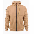 Plus Size Men's Multi-Zipper Hoodie | Multi-Pocket Sports Style Jacket