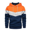 Men's Color-Blocked Hoodie –  Casual Pullover Sweatshirt for Autumn