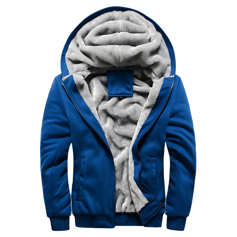 Men's Camo Navy Hooded Fleece Jacket | Warm Winter Coat