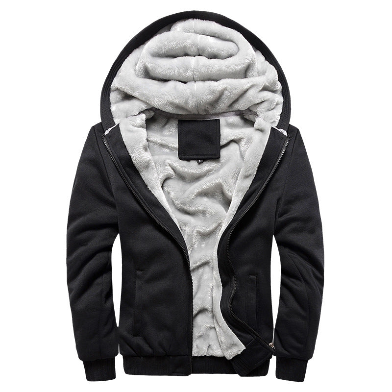 Men's Camo Navy Hooded Fleece Jacket | Warm Winter Coat