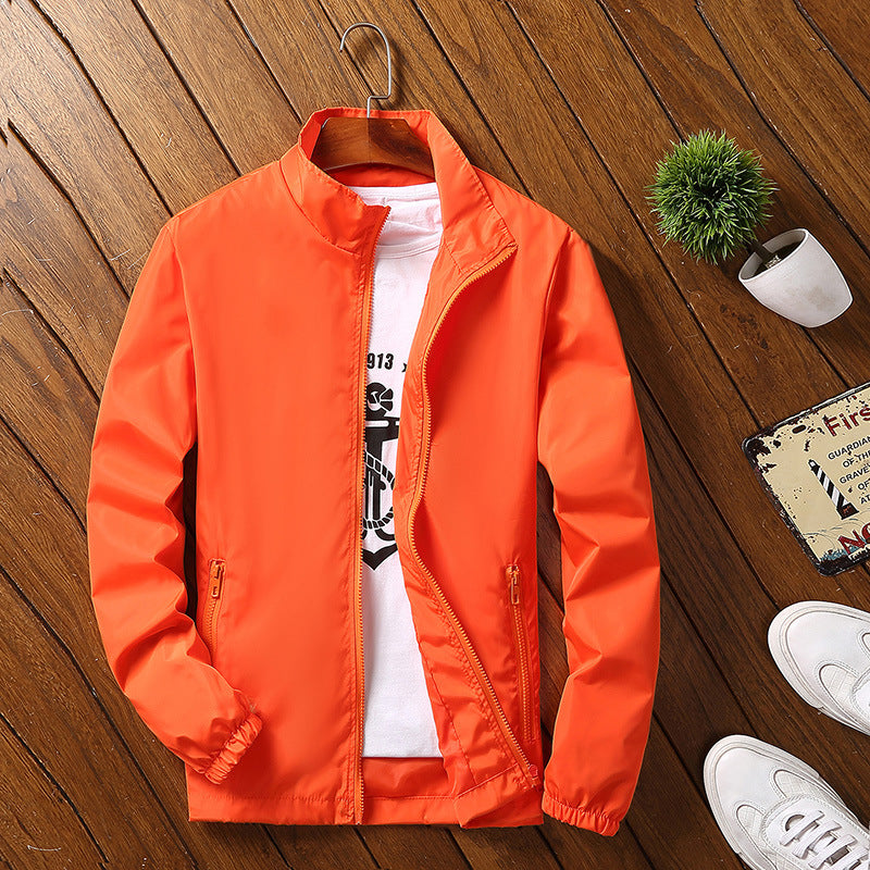 Men's Stand Collar Jacket –  Plus Size Casual Spring & Autumn Coat