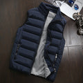 Men's Checkered Lining Winter Vest – Plus Size Warm Sleeveless Jacket