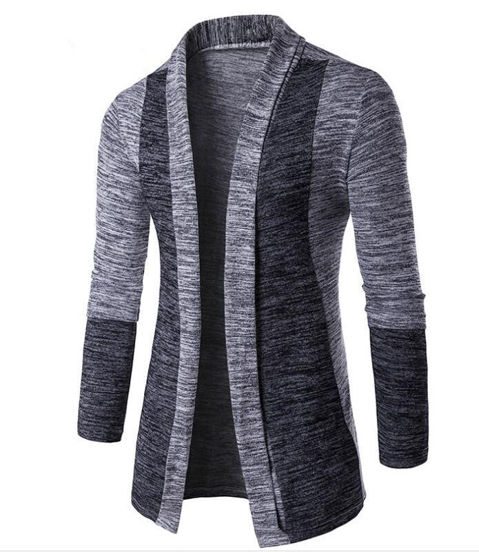 Men's Contrast Color Korean Cardigan | Stylish Casual Knit