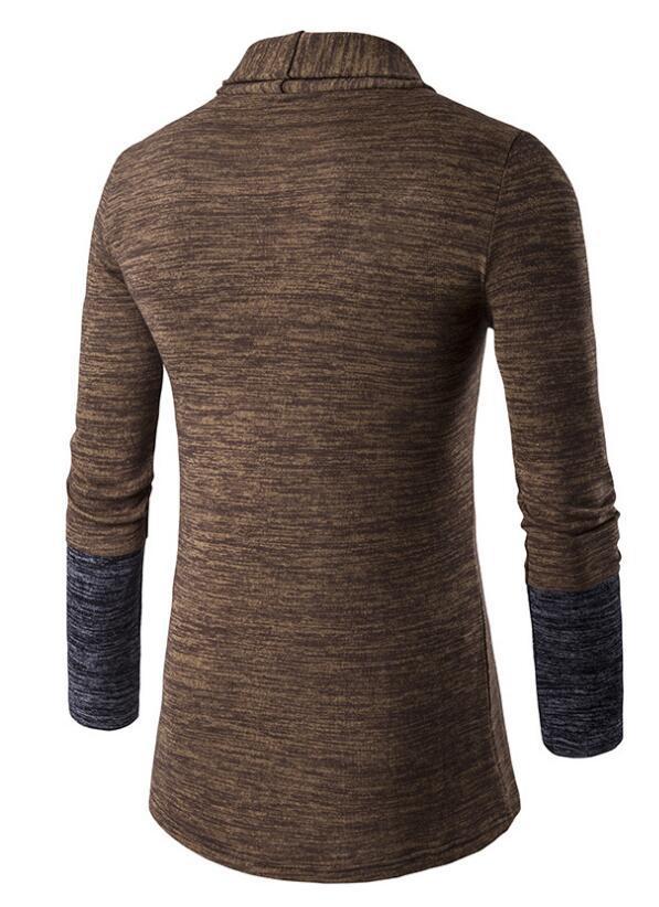 Men's Contrast Color Korean Cardigan | Stylish Casual Knit